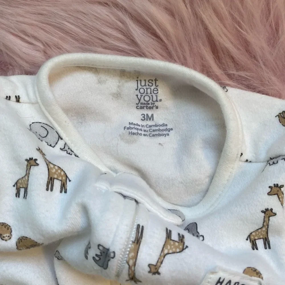 (4) Piece Bundle Carter’s and EMC 3 Month Baby Girl Clothes